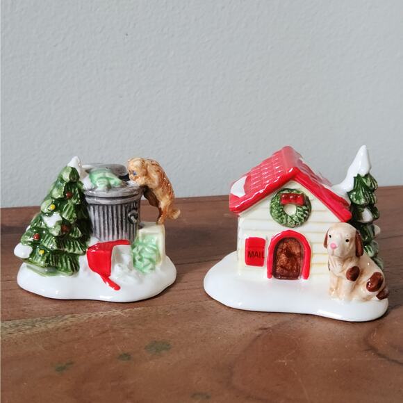 Department 56 Snow Village “Cat and Dog” Set | 1988 Christmas Display Figurines - Picture 5 of 11